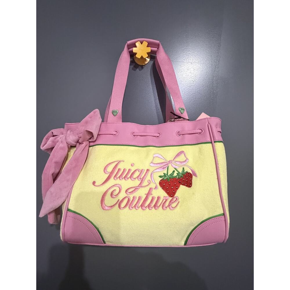 Juicy Couture Exclusive Yellow Iris Retro Strawberry Daydreamer Tote - Picture 2 of 6